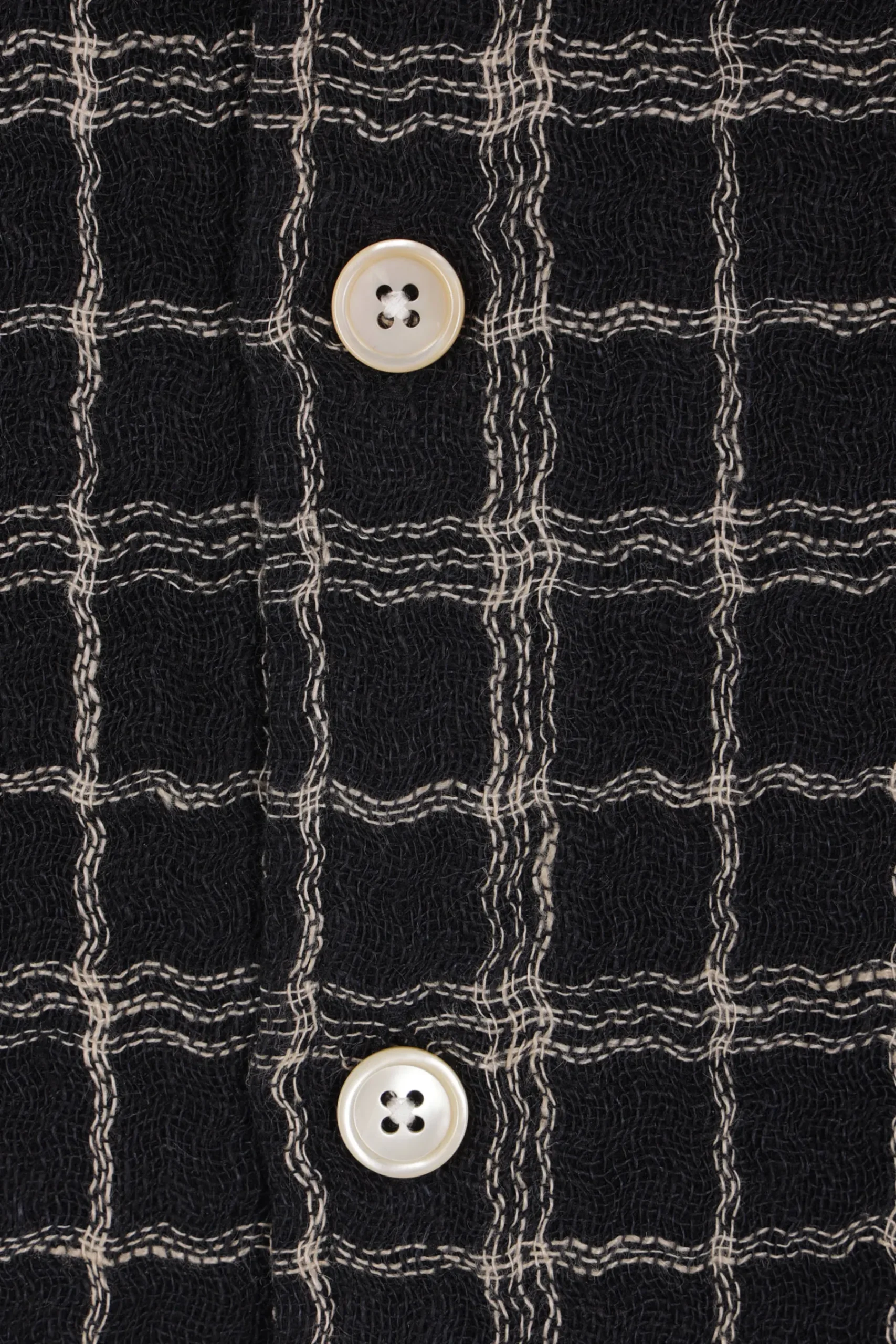 OUR LEGACY Above shirt in cotton and linen checkered fabric
