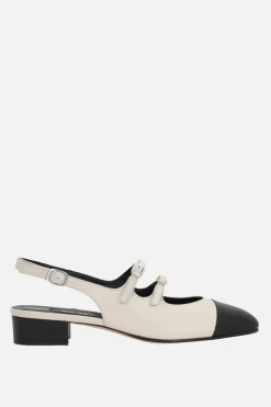Women CAREL PARIS Abricot slingback in bicolor nappa