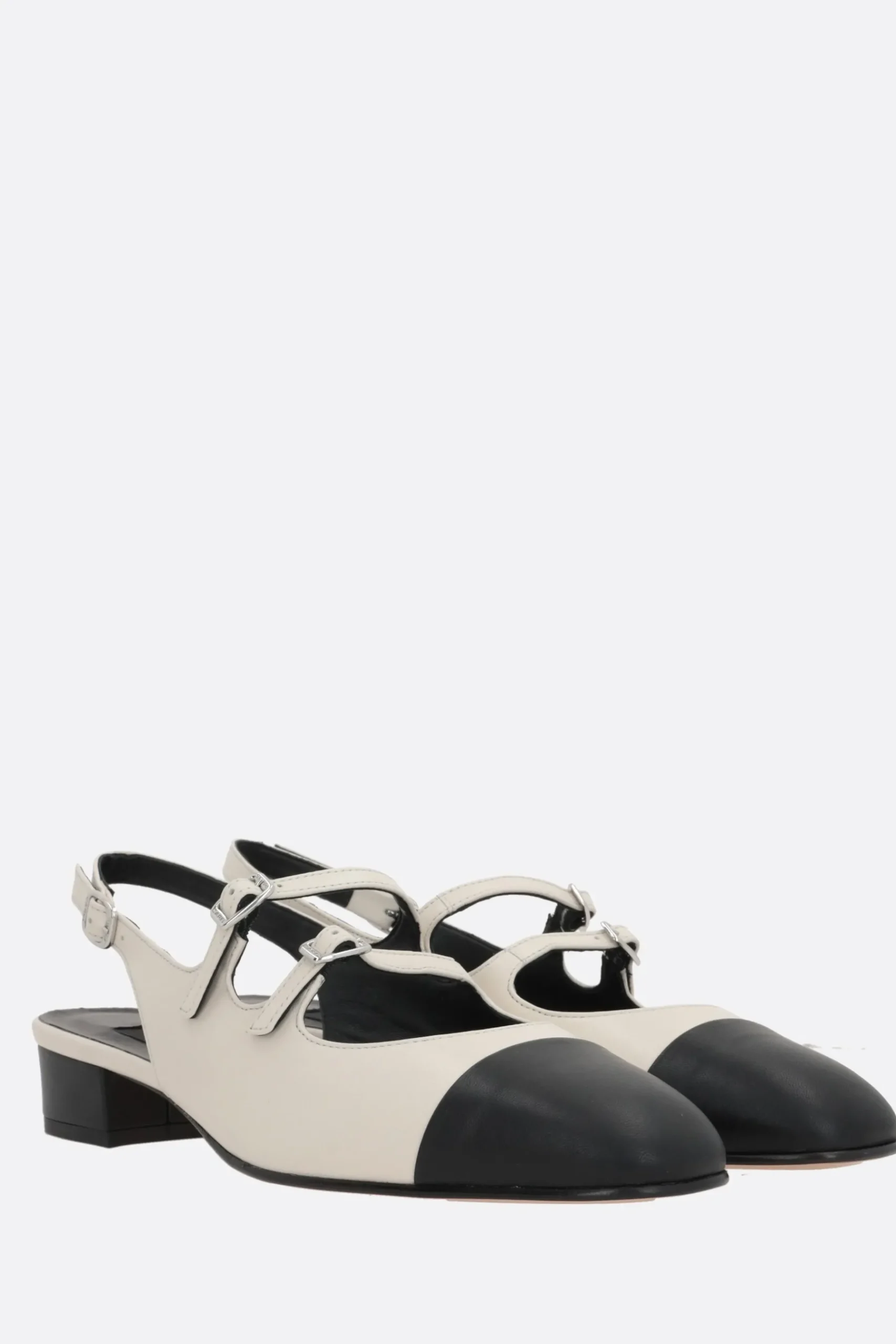 Women CAREL PARIS Abricot slingback in bicolor nappa