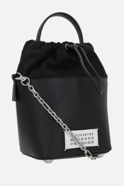 MAISON MARGIELA 5AC small grainy leather bucket bag