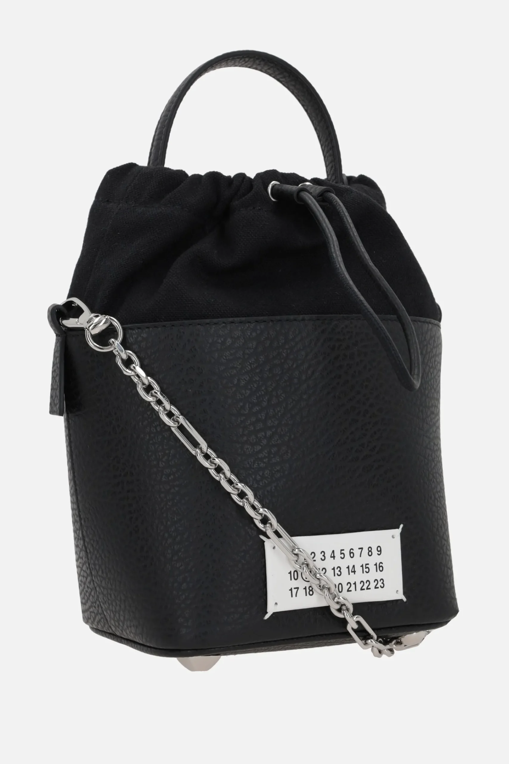 Women MAISON MARGIELA 5AC small grainy leather bucket bag