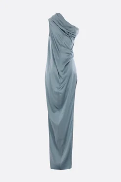 Women RICK OWENS Ahena Arrowhead one-shoulder dress in charmeuse