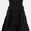 Women CECILIE BAHNSEN Aino sleeveless dress in crinkled taffetà
