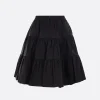 Women CECILIE BAHNSEN Alec tiered skirt in crinkled taffetà