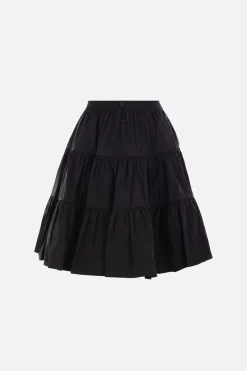 Women CECILIE BAHNSEN Alec tiered skirt in crinkled taffetà
