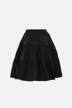 Women CECILIE BAHNSEN Alec tiered skirt in crinkled taffetà