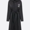 Women RAINS X 10 CORSO COMO A-line coated nylon parka jacket with belt