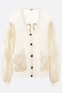 Women LOEWE Anagram mohair blend cardigan