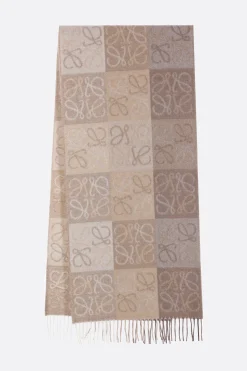 Women LOEWE Anagram scarf in wool and cashmere