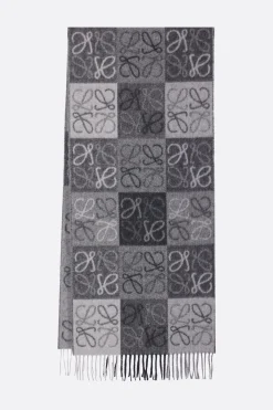Women LOEWE Anagram scarf in wool and cashmere
