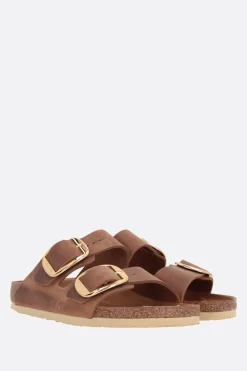 Women BIRKENSTOCK Arizona Big Buckle flat sandals in oiled leather (Narrow Fit)