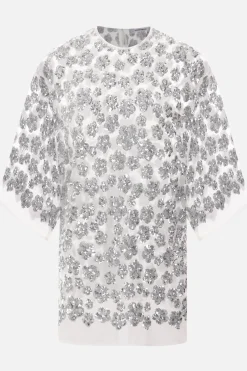 Women CECILIE BAHNSEN Asra sequin tulle oversized top