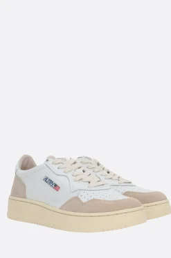 Women AUTRY Medalist smooth leather and suede sneakers