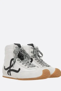 Women LOEWE Ballet Runner 2.0 high-top sneakers in nylon and suede