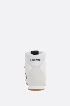 Women LOEWE Ballet Runner 2.0 high-top sneakers in nylon and suede