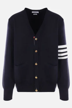 THOM BROWNE 4bar cotton cardigan
