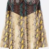 Women CHOPOVA LOWENA Belle coat in python-printed leather