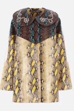 Women CHOPOVA LOWENA Belle coat in python-printed leather