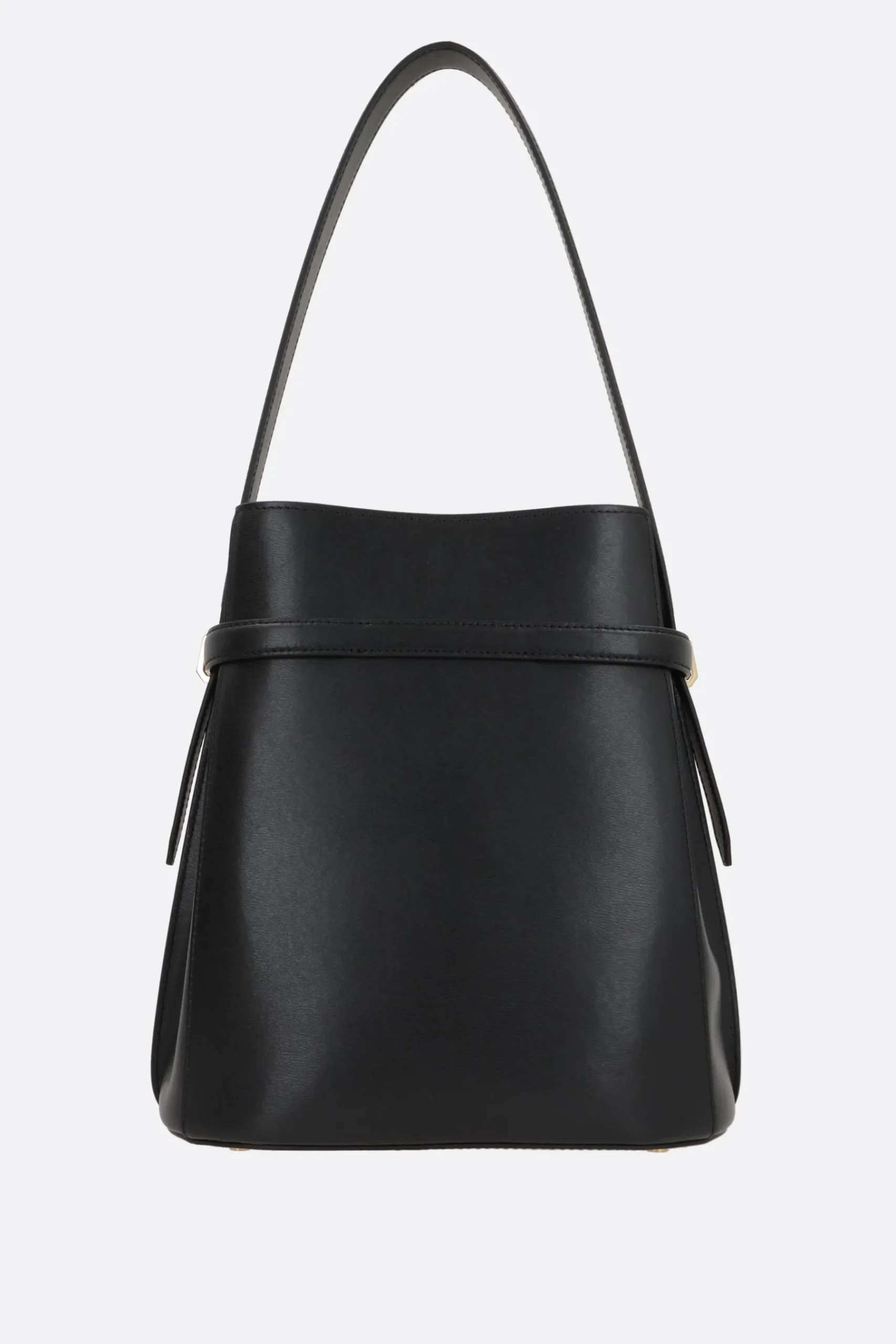 Women TOTEME Belted bucket bag in textured leather