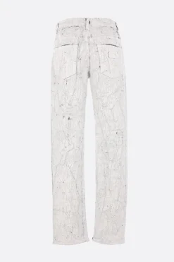 Women MM6 Bianchetto-treated denim jeans
