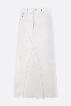 Women MAISON MARGIELA Bianchetto-treated denim long skirt
