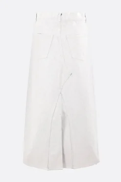 Women MAISON MARGIELA Bianchetto-treated denim long skirt