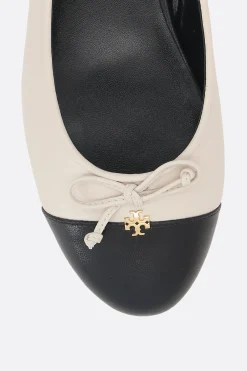 Women TORY BURCH bicolor nappa flat slingbacks