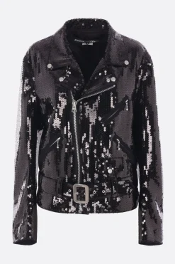 Women JUNYA WATANABE biker jacket in sequinned crepe