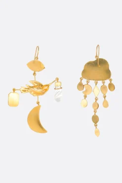 Women GRAINNE MORTON Bird and Cloud drop earrings
