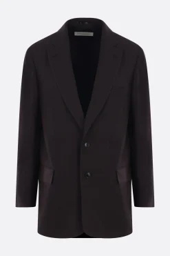 DRIES VAN NOTEN Blunt single-breasted jacket in linen and wool