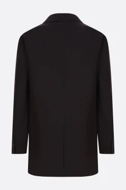 DRIES VAN NOTEN Blunt single-breasted jacket in linen and wool