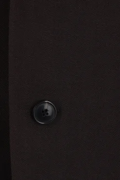DRIES VAN NOTEN Blunt single-breasted jacket in linen and wool