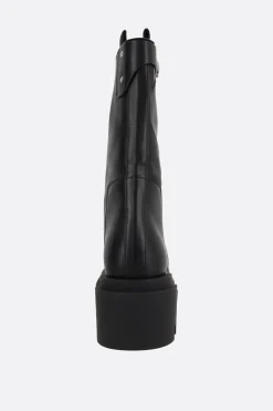 Women RICK OWENS Bogun smooth leather platform boots