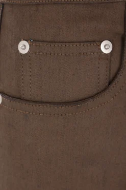 Women RICK OWENS Bolan coated denim flare jeans