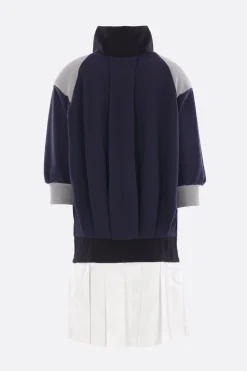 Women ALL IN bomber dress in cotton jersey and technical fabric