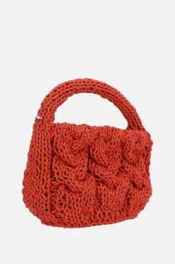 Women JW ANDERSON borsa Cable Knit small in pelle intrecciata