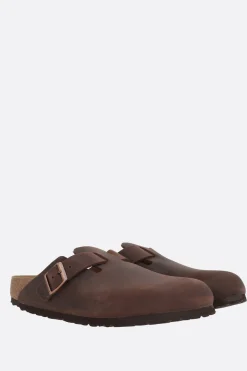 BIRKENSTOCK Boston BS flat mules in nubuck (Narrow Fit)