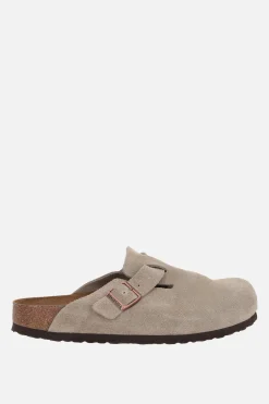BIRKENSTOCK Boston BS suede flat mules (Narrow Fit)