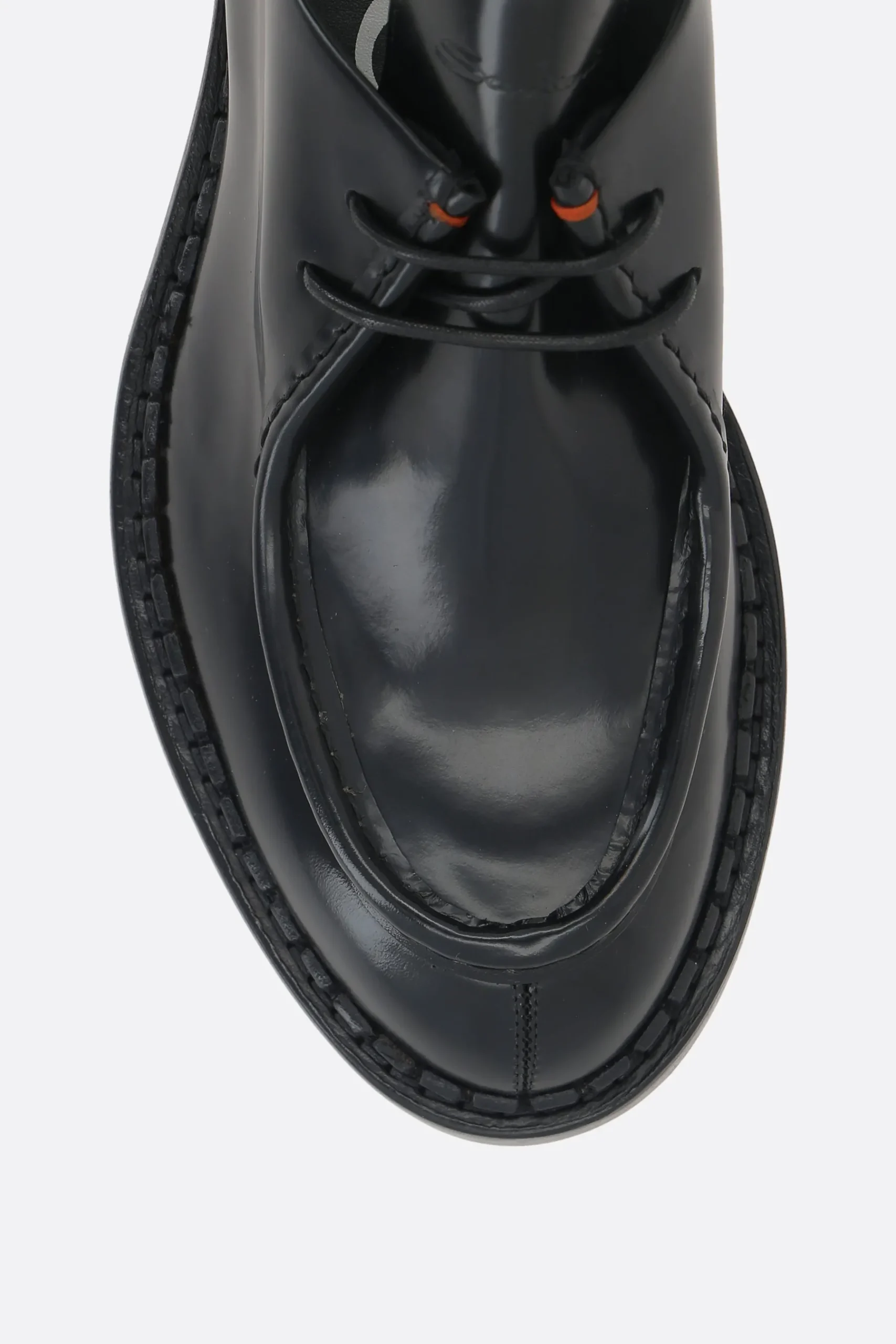 Women SANTONI X 10 CORSO COMO brushed leather lace-up shoes