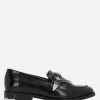 TOGA VIRILIS buckle-detailed brushed leather loafers