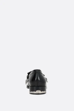 TOGA VIRILIS buckle-detailed brushed leather loafers