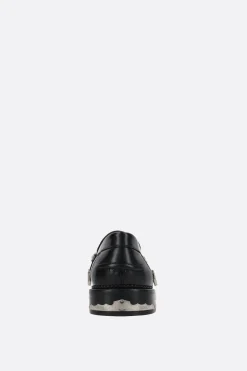 TOGA VIRILIS buckle-detailed smooth leather loafers