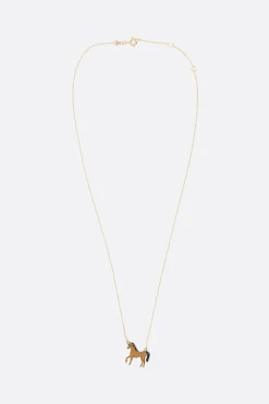 Women ALIITA Caballo necklace in enameled yellow gold