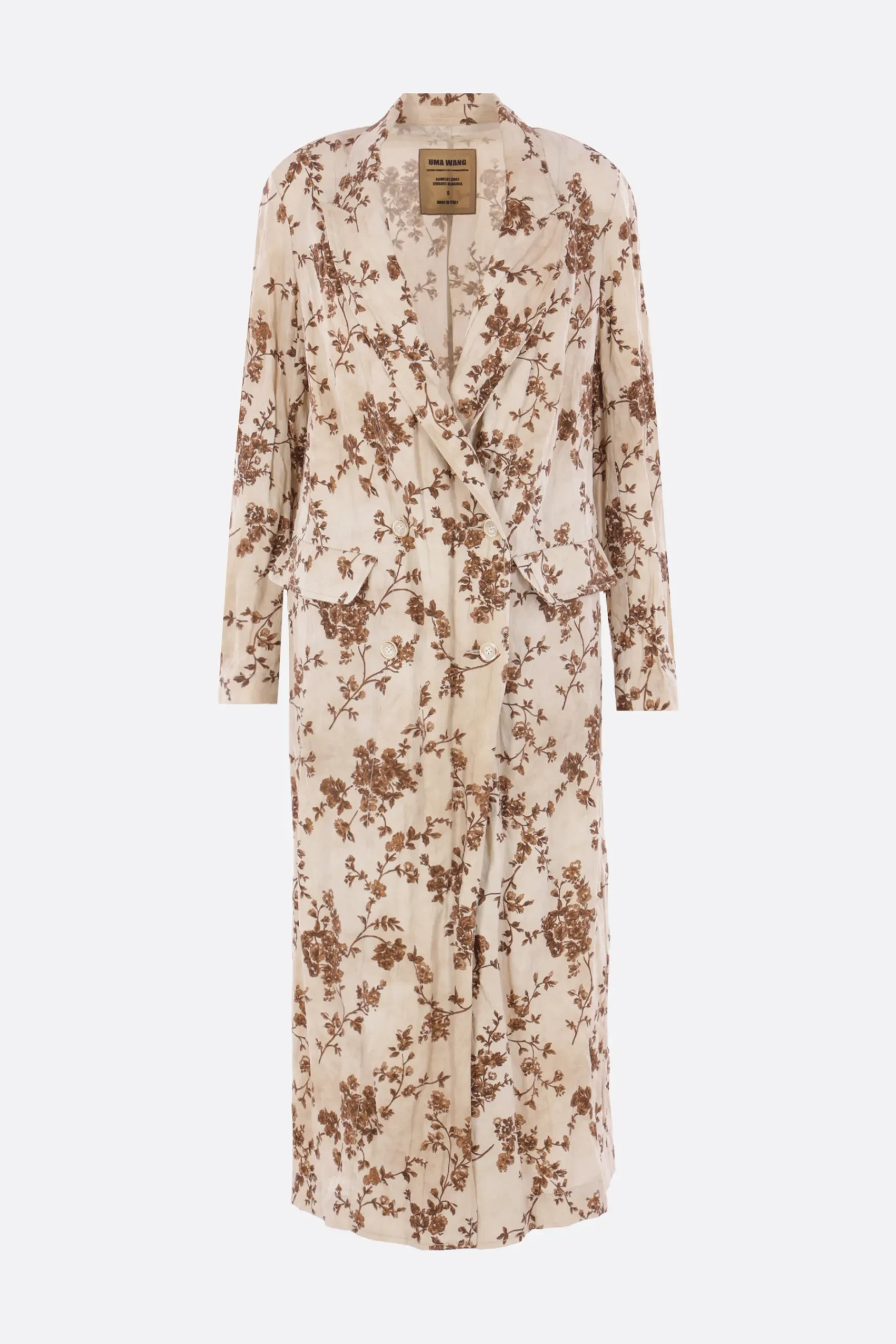 Women UMA WANG Camelot coat in crinkled cotton