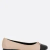 Women TORY BURCH cap-toe nappa ballerinas
