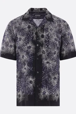 DRIES VAN NOTEN Carltone bowling shirt in embroidered cotton