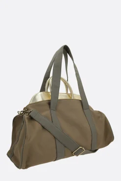 Women ALL IN Carrie handbag in canvas and laminated leather