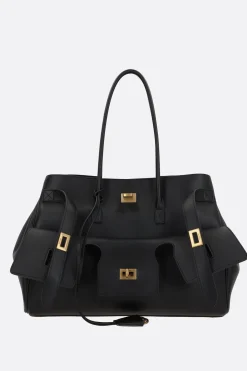Women BALENCIAGA Carry All Bel Air medium smooth leather handbag