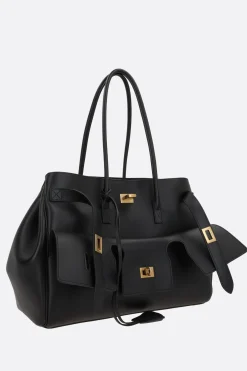 Women BALENCIAGA Carry All Bel Air medium smooth leather handbag