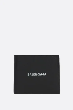 BALENCIAGA Cash billfold wallet in grainy leather